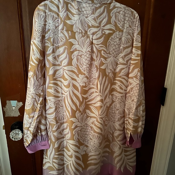 Lilly Pulitzer Tan and Pink Long Sleeve Dress - Picture 5 of 5
